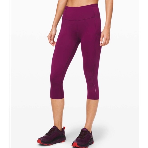 Lululemon Fast and Free Crop II 19" Leggings Nulux Marvel - Picture 1 of 11